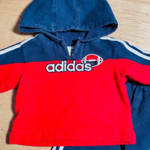 ADIDAS Matching Suit- Infant Red and Blue Matching Set size 9M - Picture 3 of 7